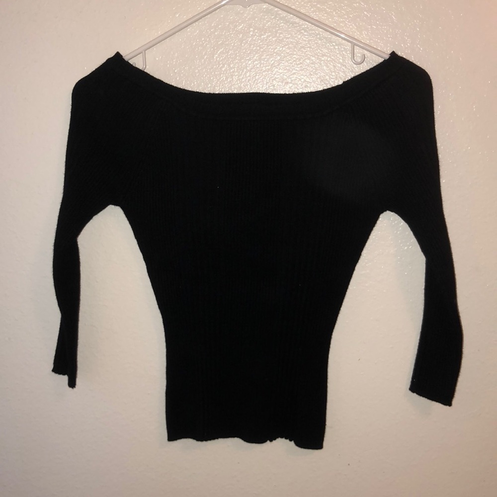 Black off the shoulder top